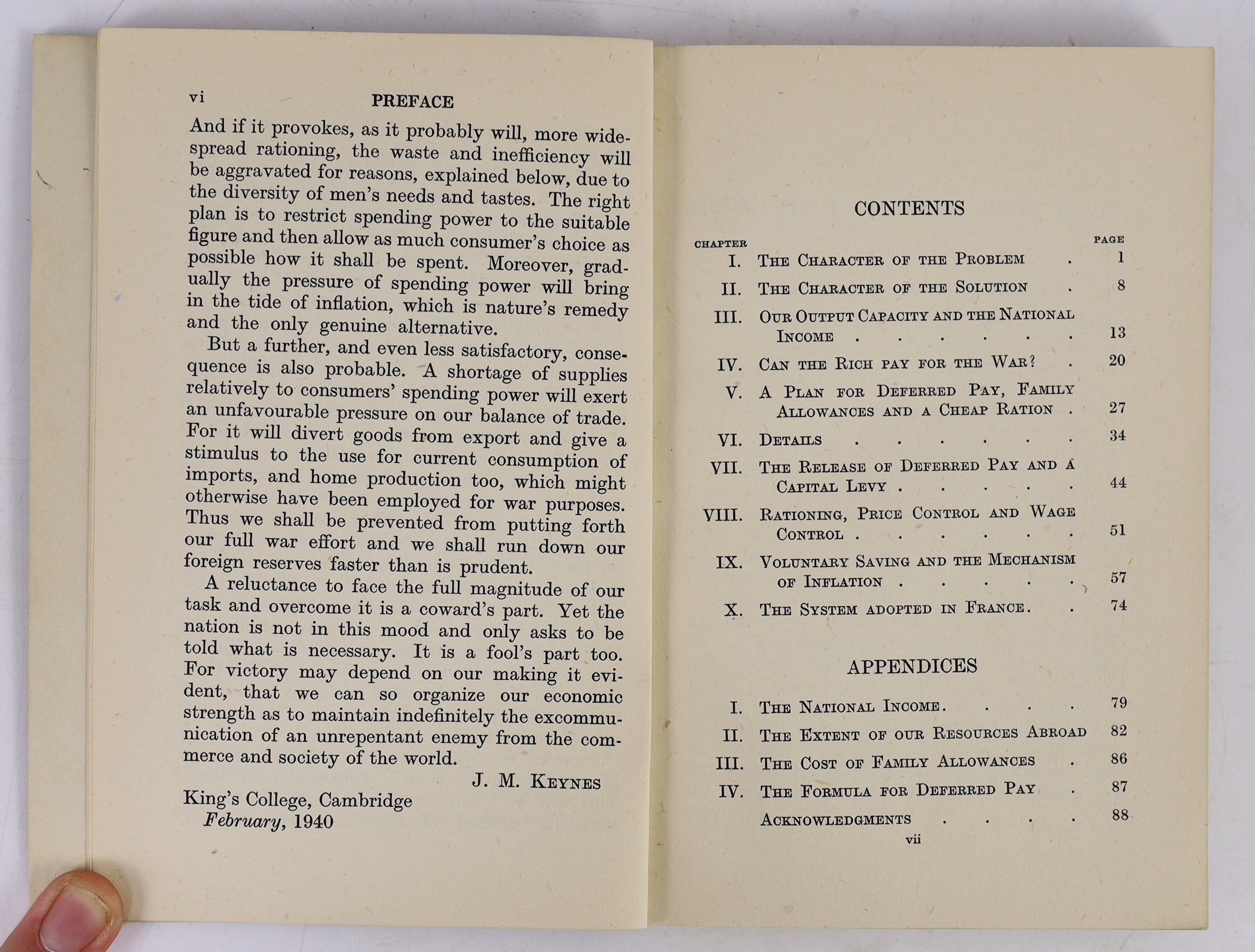 Keynes, John Maynard - The Means to Prosperity. First Edition. original printed wrappers. 1933; Keynes, John Maynard - How to Pay for the War.... First Edition. original printed boards. 1940